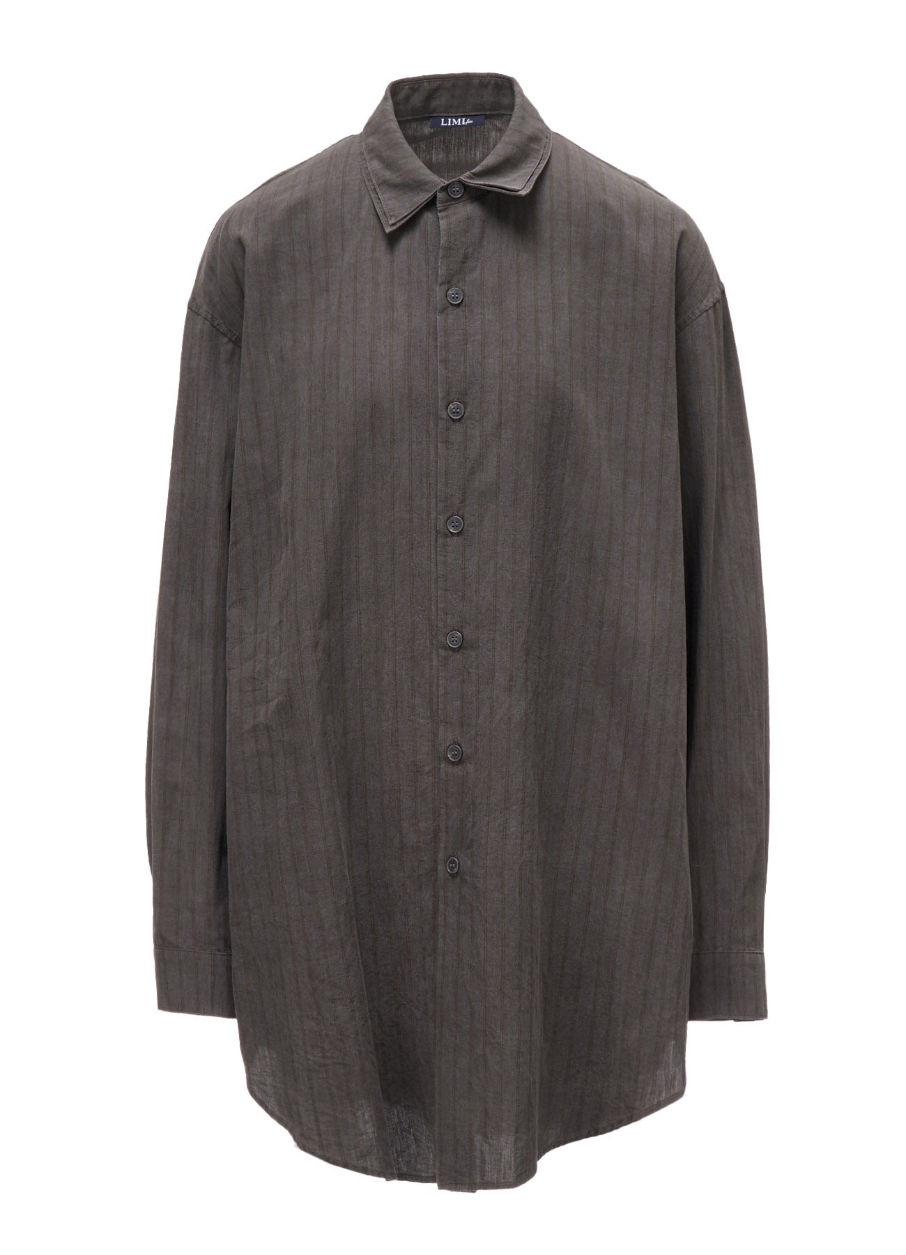 INK DYED STRIPE DOUBLE COLLAR SHIRT