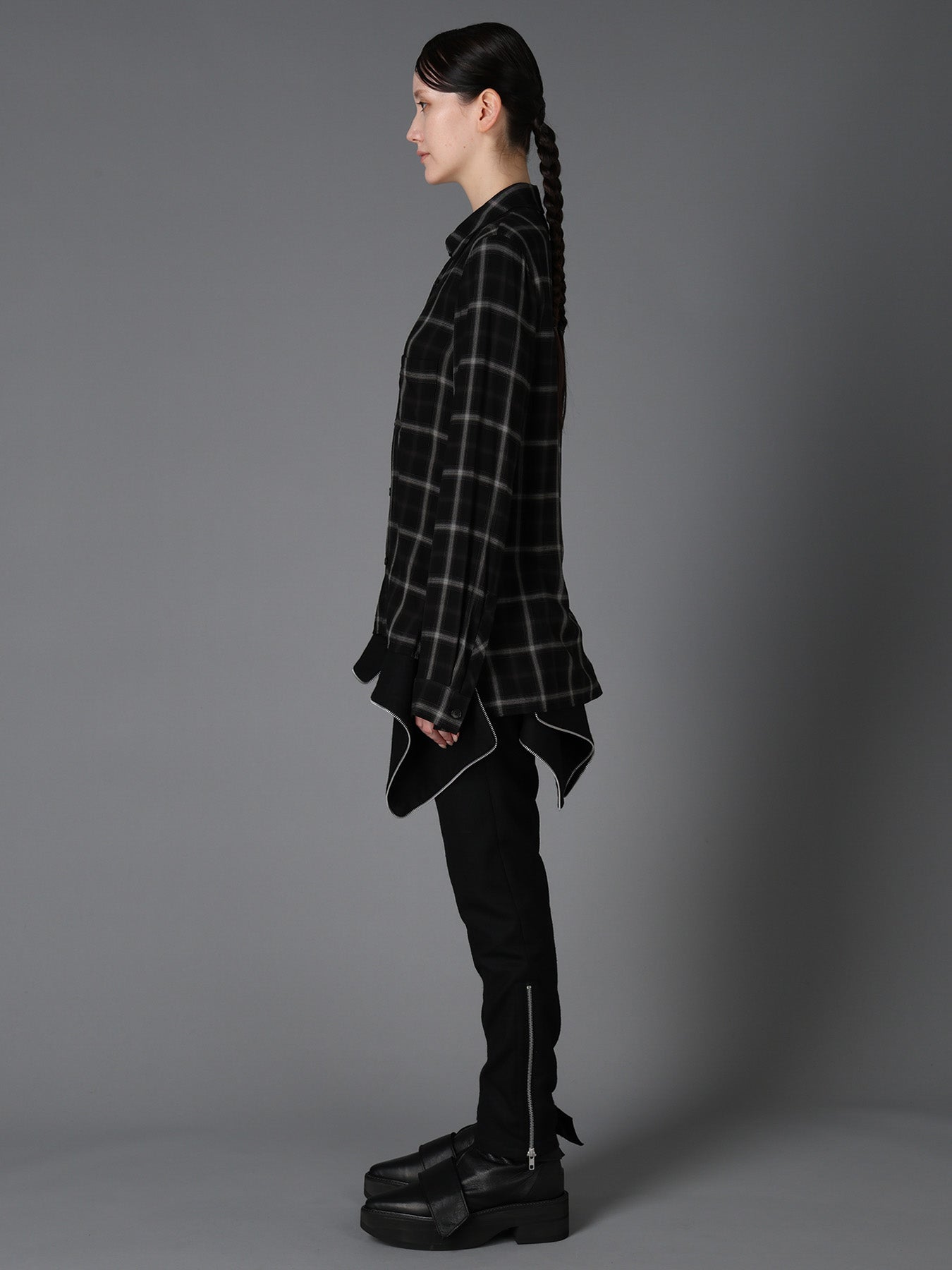 RAYON PLAID CHEST POCKET SHIRT