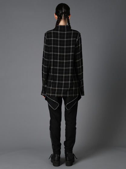 RAYON PLAID CHEST POCKET SHIRT