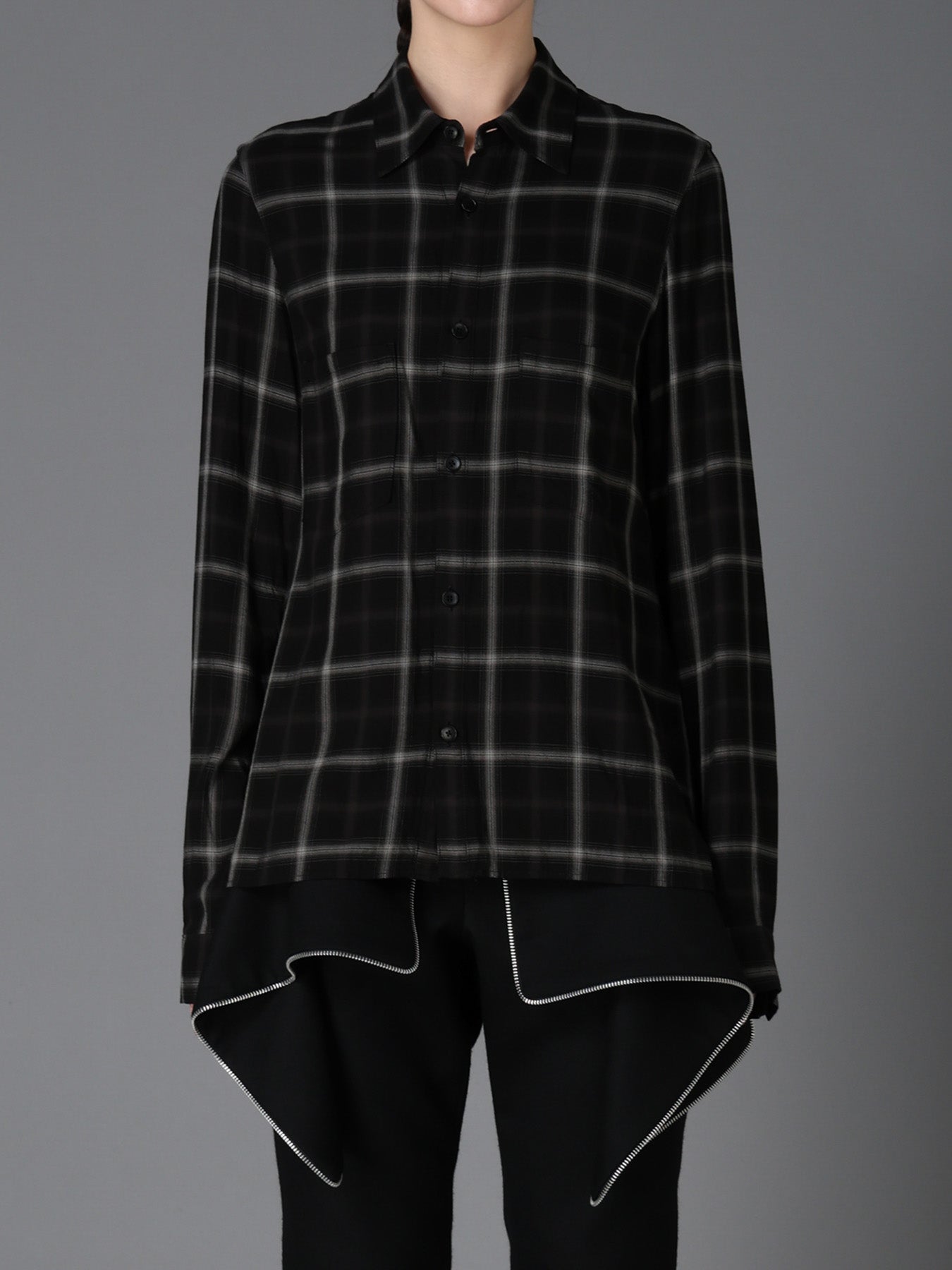 RAYON PLAID CHEST POCKET SHIRT