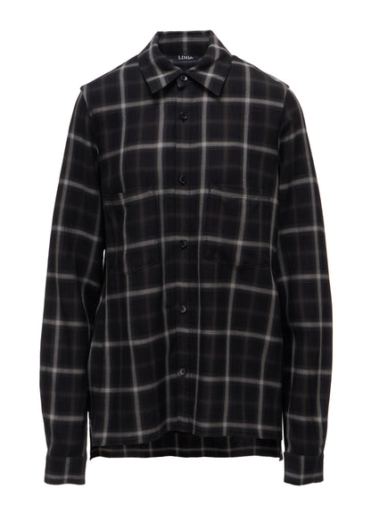 RAYON PLAID CHEST POCKET SHIRT
