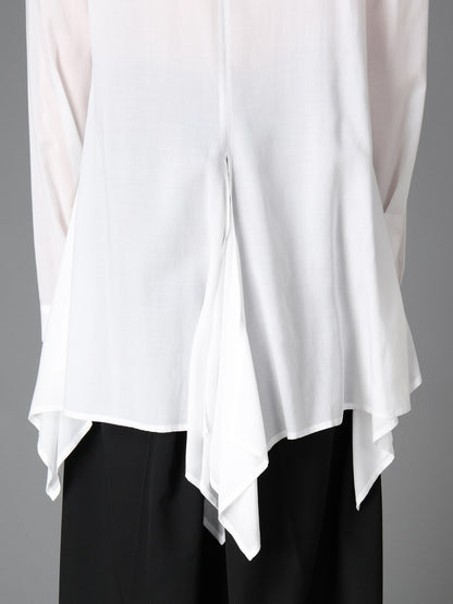 SOFT LAWN  FLARED PANEL BLOUSE
