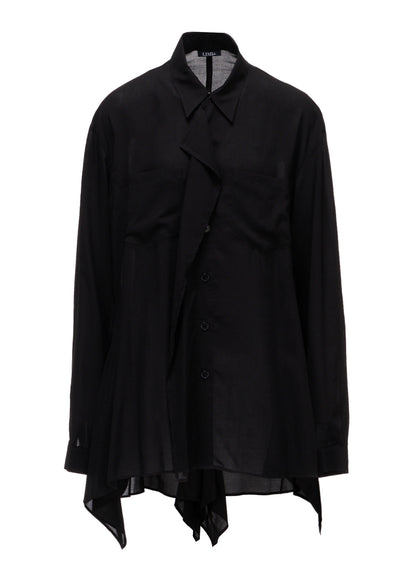 SOFT LAWN  FLARED PANEL BLOUSE