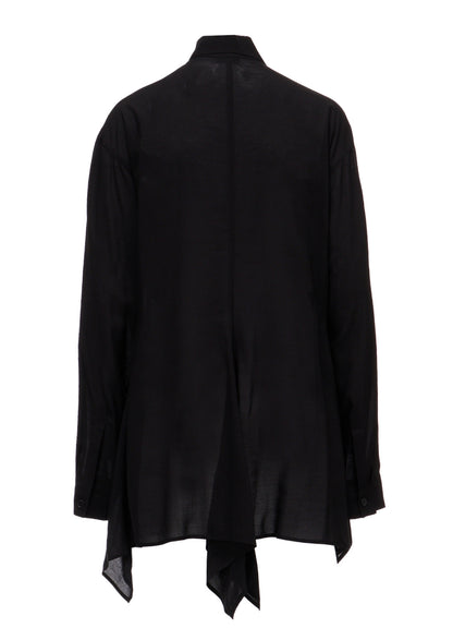 SOFT LAWN  FLARED PANEL BLOUSE