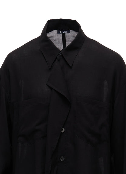 SOFT LAWN  FLARED PANEL BLOUSE
