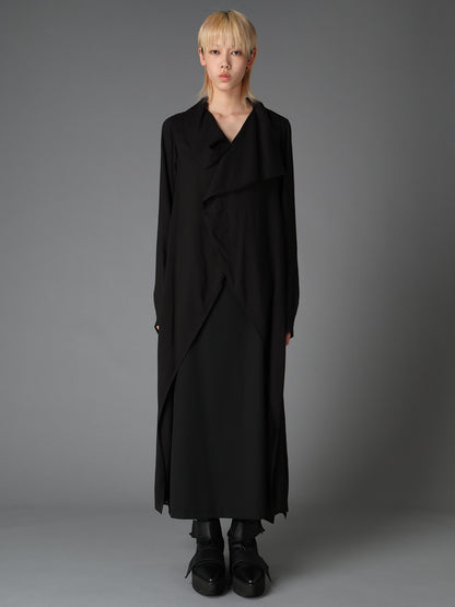 SOFT LAWN  LONG DRAPED BLOUSE