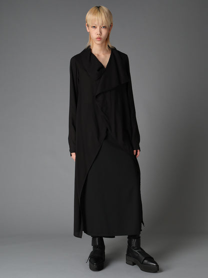 SOFT LAWN  LONG DRAPED BLOUSE