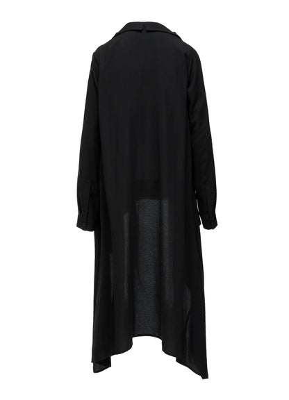 HIGH TWIST GABARDINE B LONG BLOUSE
