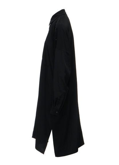 TA/PE DECHINE SHOULDER BUTTON BLOUSE