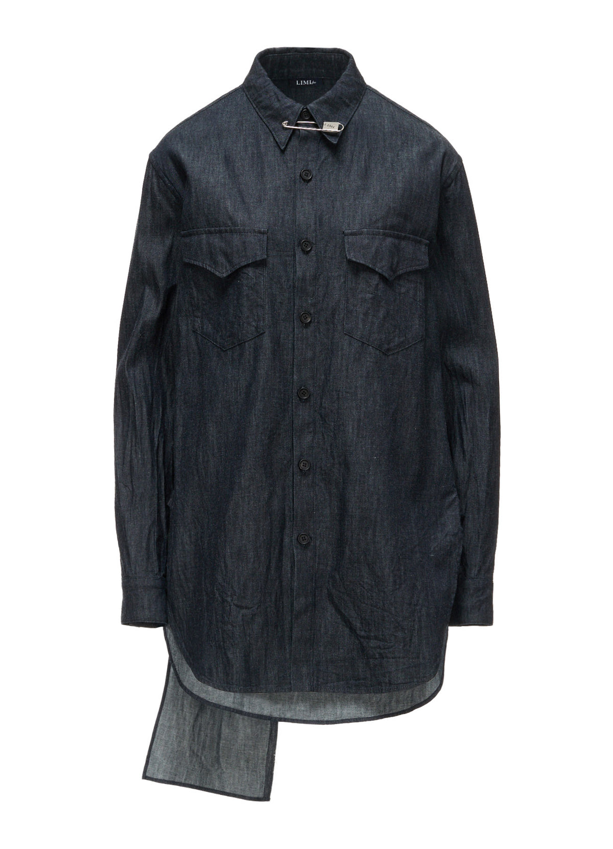 6OZ DENIM PIN BACK DRAPE SHIRT
