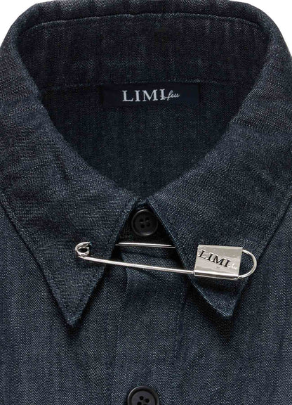 6OZ DENIM PIN BACK DRAPE SHIRT