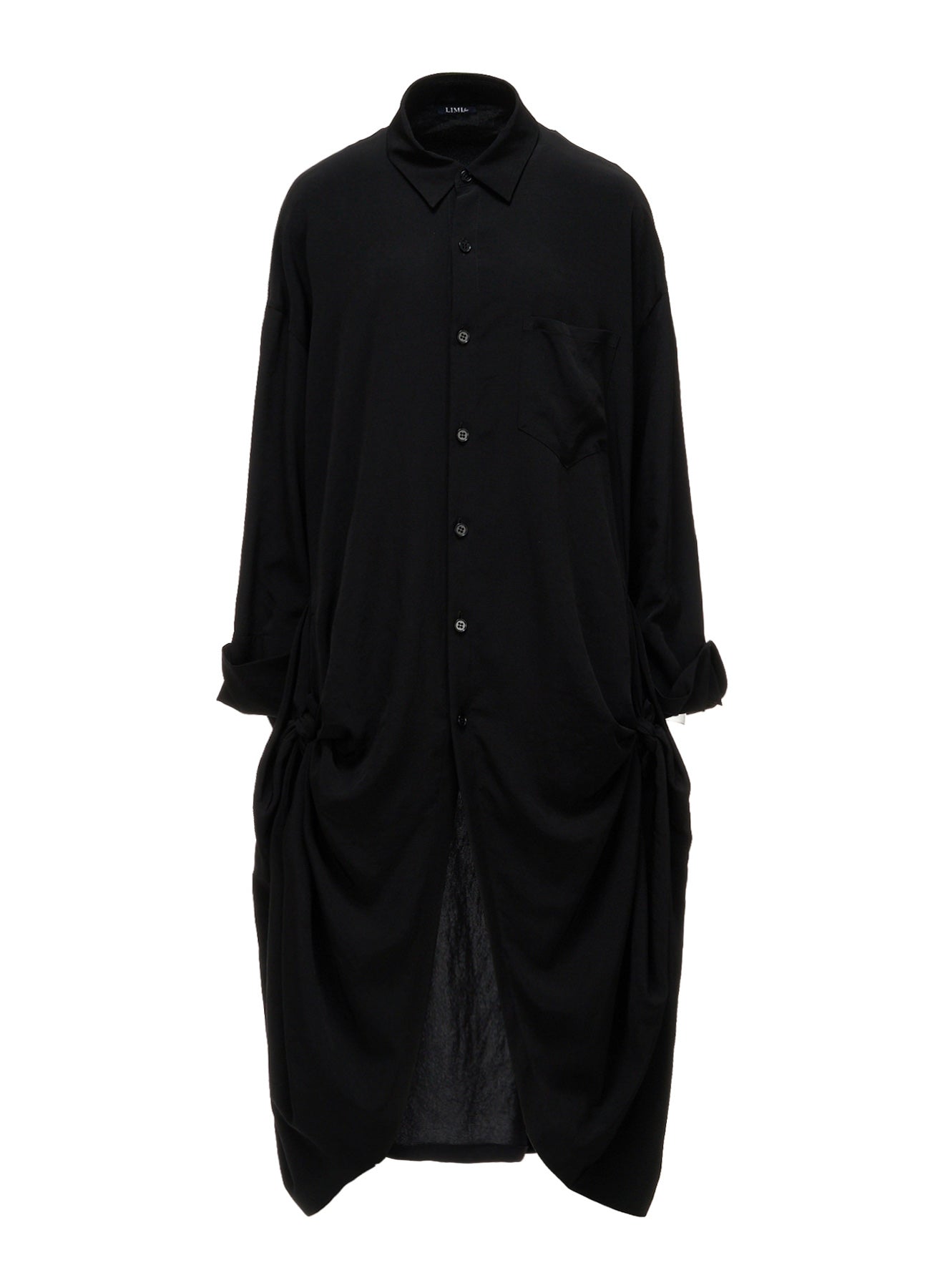 TA/PE CREPE DE CHINE SIDE-TIE LONG BLOUSE – THE SHOP YOHJI YAMAMOTO