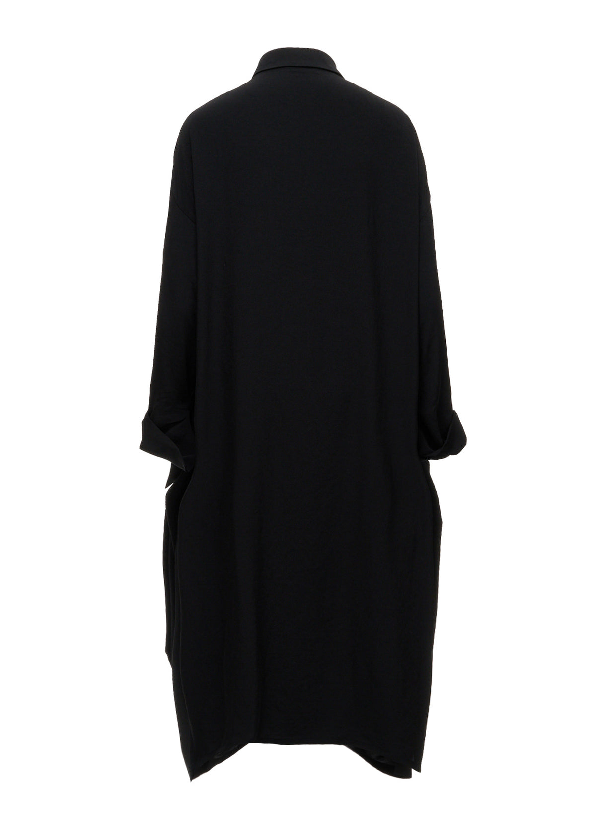 TA/PE CREPE DE CHINE SIDE-TIE LONG BLOUSE