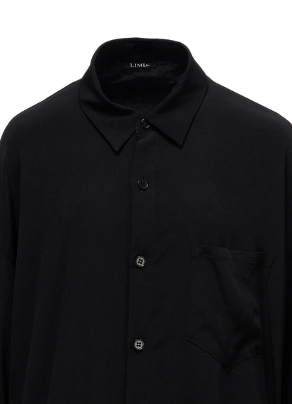 TA/PE CREPE DE CHINE SIDE-TIE LONG BLOUSE