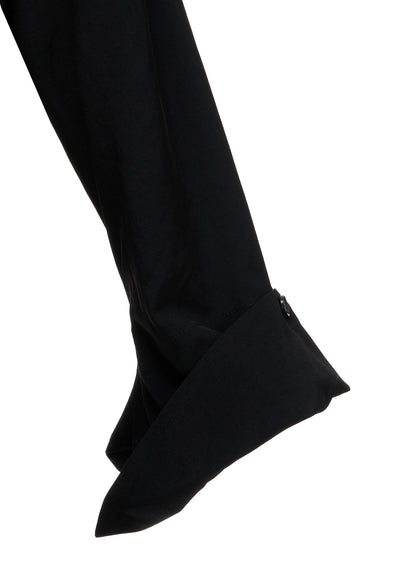 TA/PE CREPE DE CHINE SIDE-TIE LONG BLOUSE