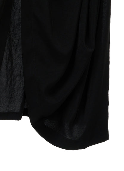 TA/PE CREPE DE CHINE SIDE-TIE LONG BLOUSE