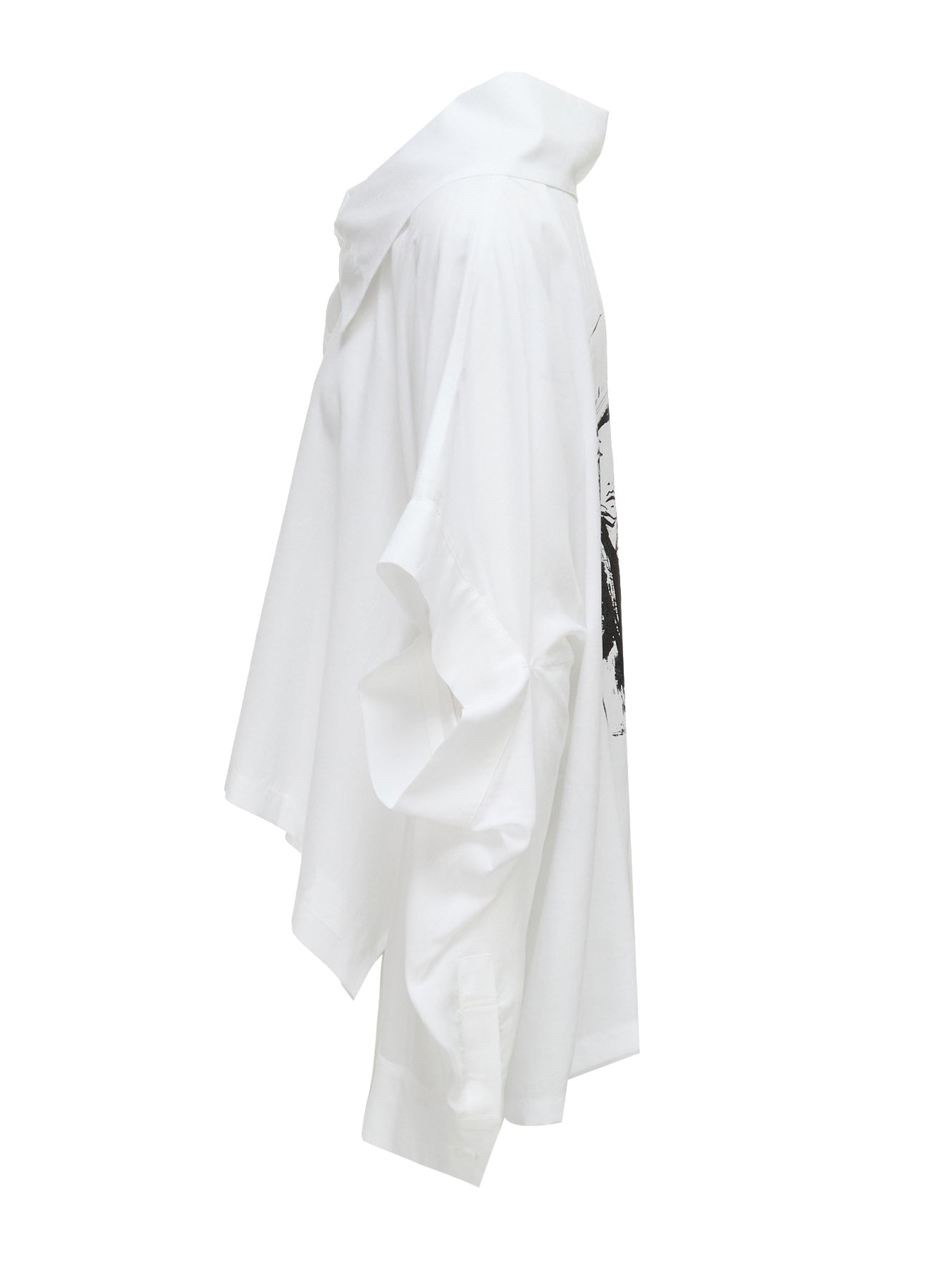 ERI PRINT SOFT LAWN ELBOW SLIT SHIRT