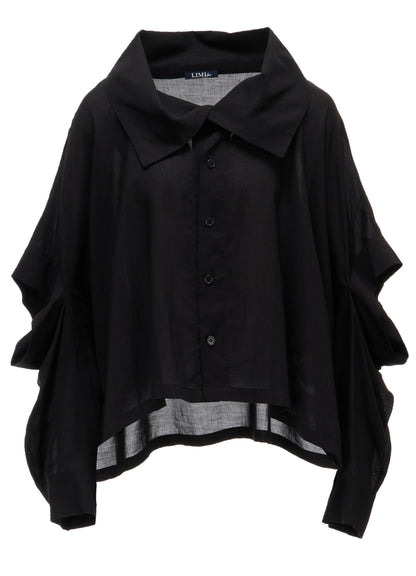 ERI PRINT SOFT LAWN ELBOW SLIT SHIRT