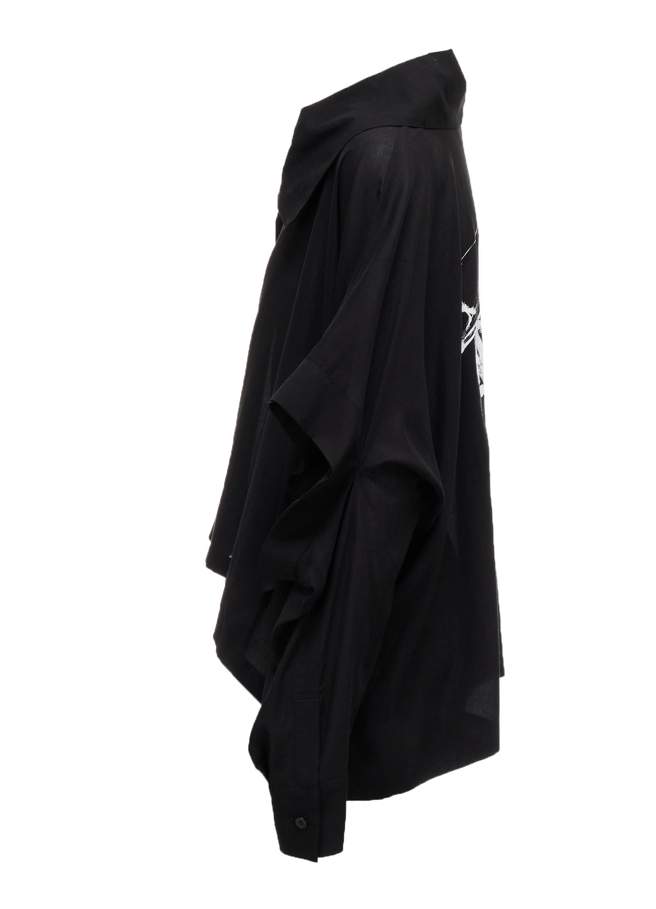 ERI PRINT SOFT LAWN ELBOW SLIT SHIRT