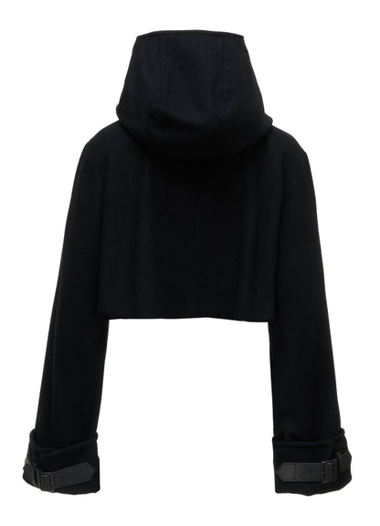 LIGHT MOSSER  BELTED SHORT COAT