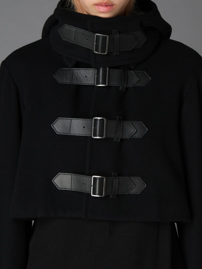 LIGHT MOSSER  BELTED SHORT COAT