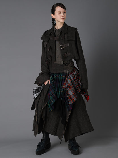 LOW TWIST SERGE BELTED SHORT COAT