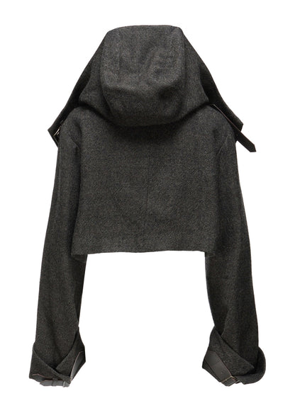 LOW TWIST SERGE BELTED SHORT COAT