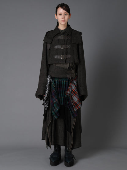 LOW TWIST SERGE BELTED SHORT COAT