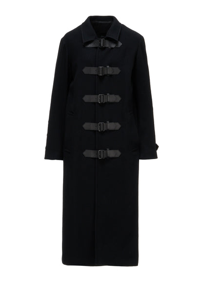 LIGHT MOSSER  BELTED LONG COAT