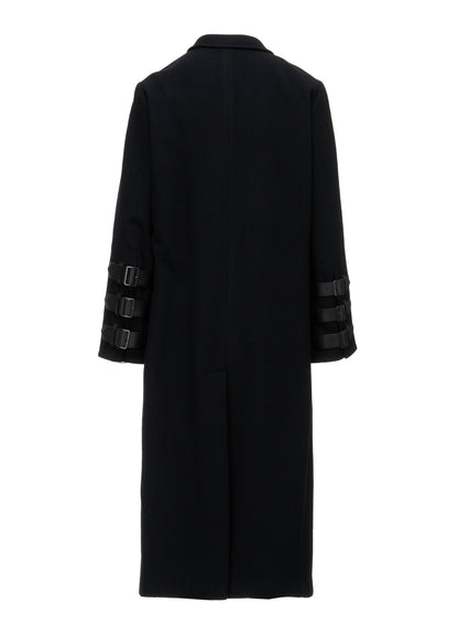 LIGHT MOSSER  BELTED LONG COAT