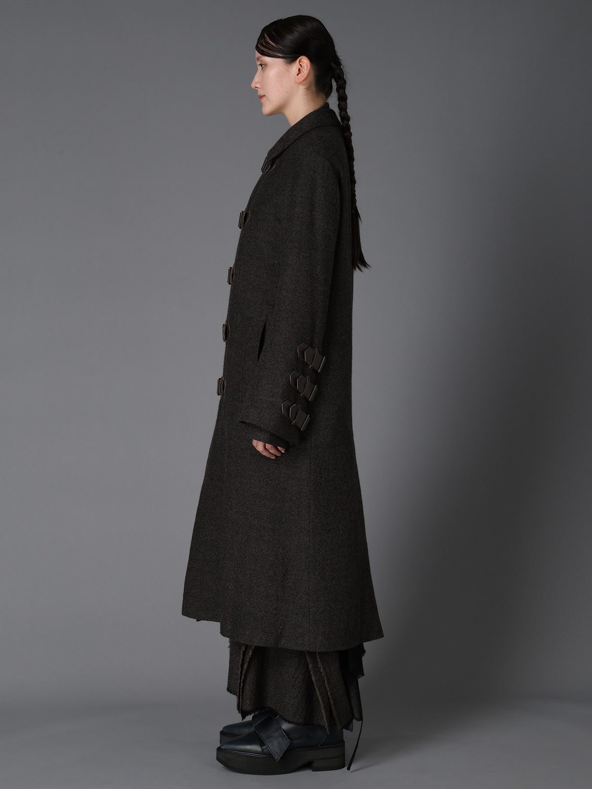 LOW TWIST SERGE BELTED LONG COAT