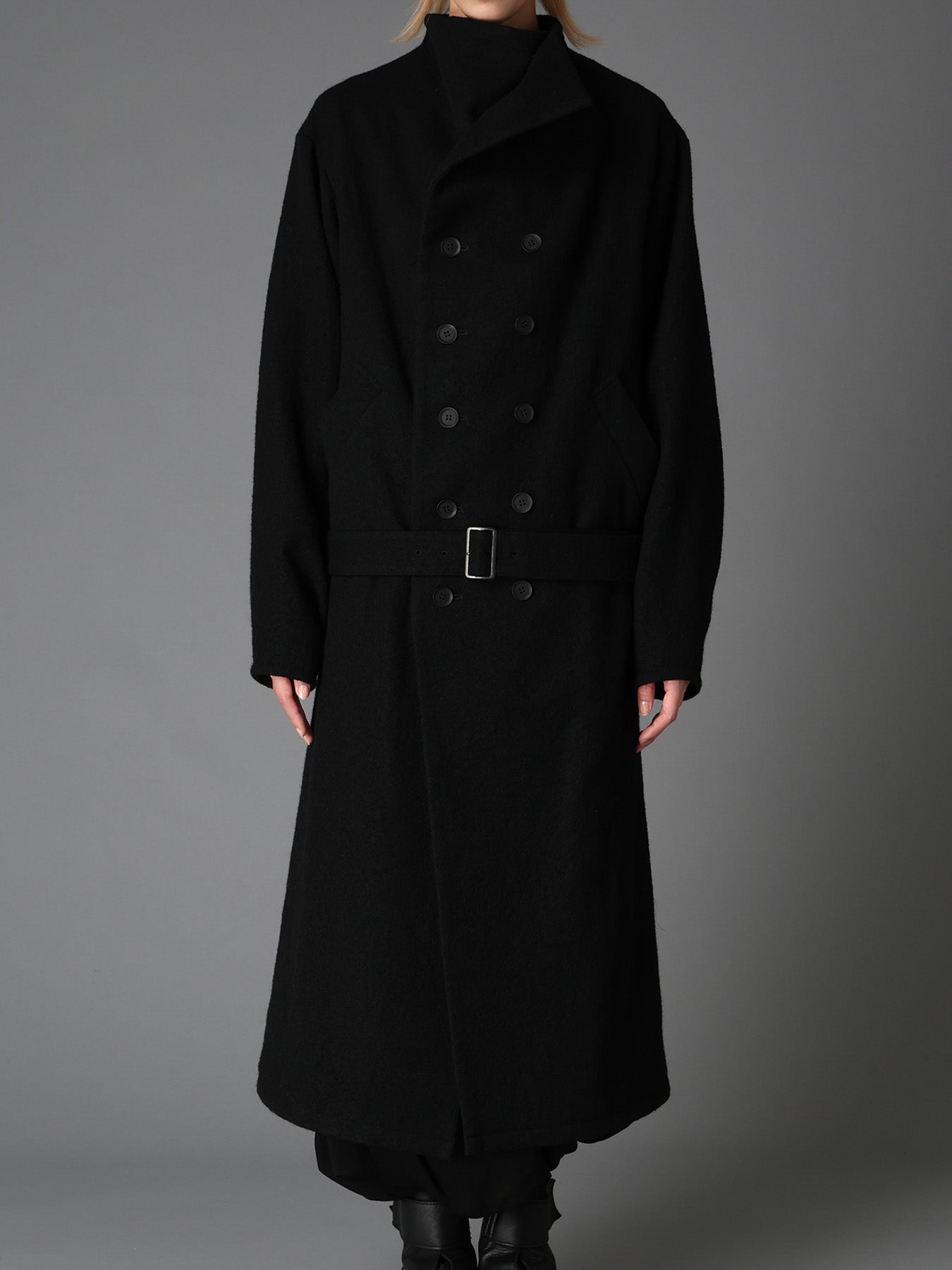 SHRINK SERGE KIMONO SLEEVE COAT