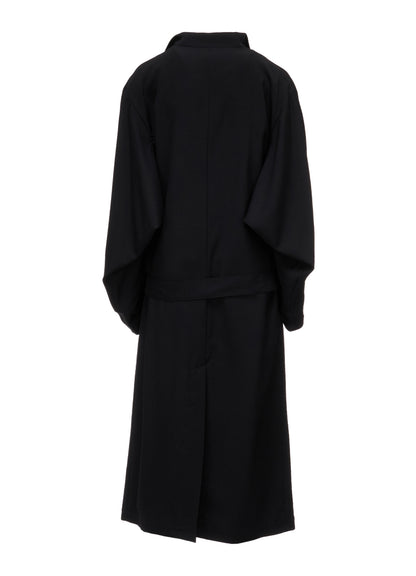 WOOL GABARDINE  KIMONO SLEEVE COAT