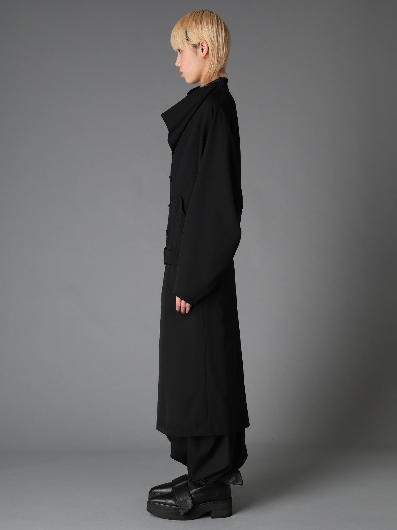 WOOL GABARDINE KIMONO SLEEVE COAT – THE SHOP YOHJI YAMAMOTO