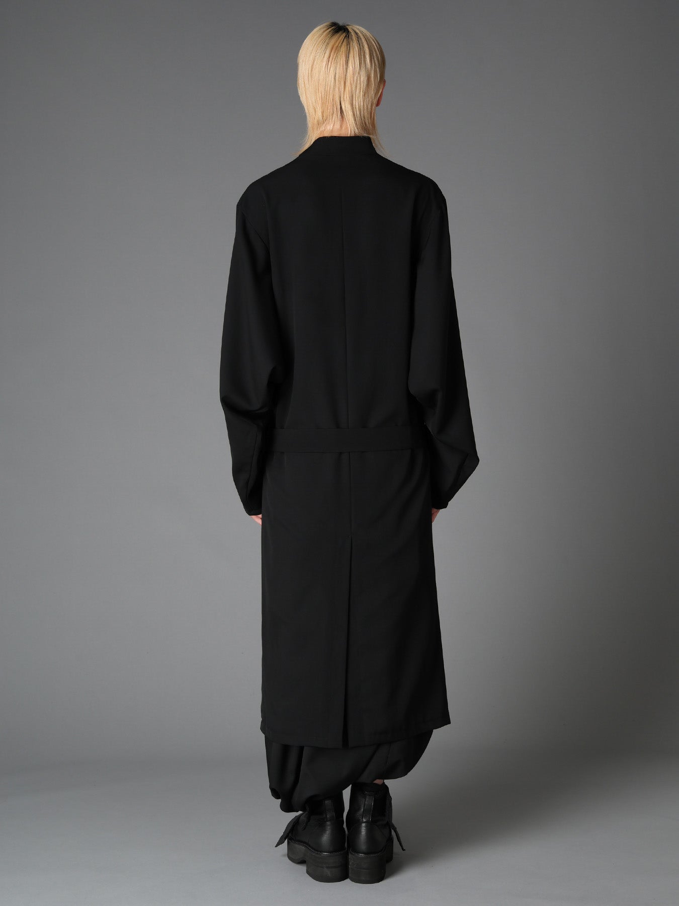 WOOL GABARDINE  KIMONO SLEEVE COAT