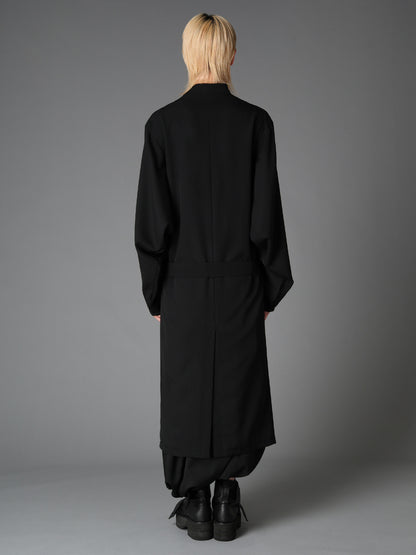 WOOL GABARDINE  KIMONO SLEEVE COAT