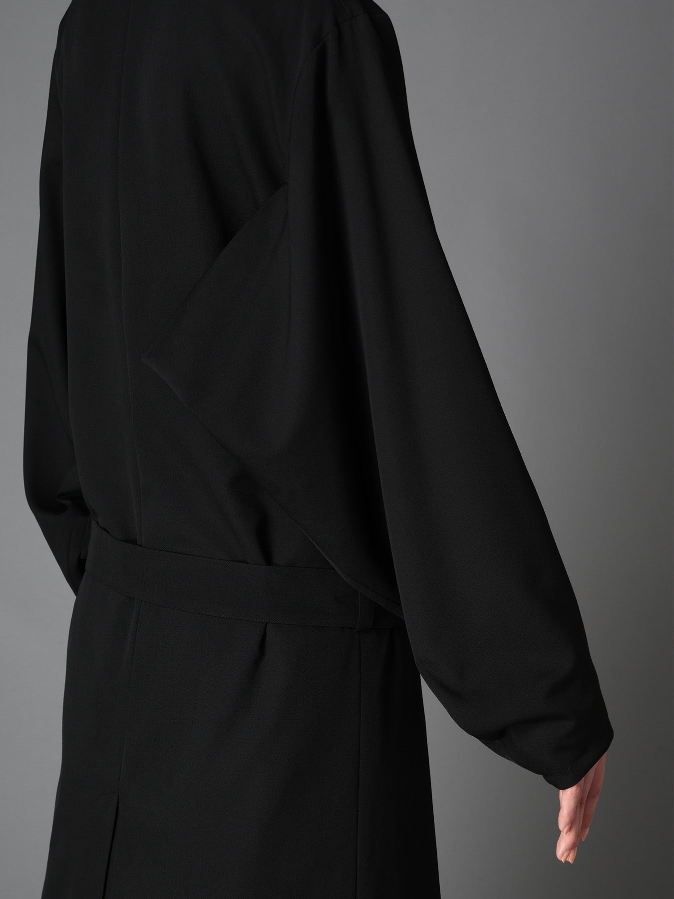 WOOL GABARDINE  KIMONO SLEEVE COAT