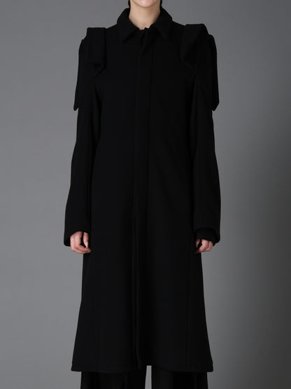 LIGHT MOSSER  PANELED SHOULDER COAT
