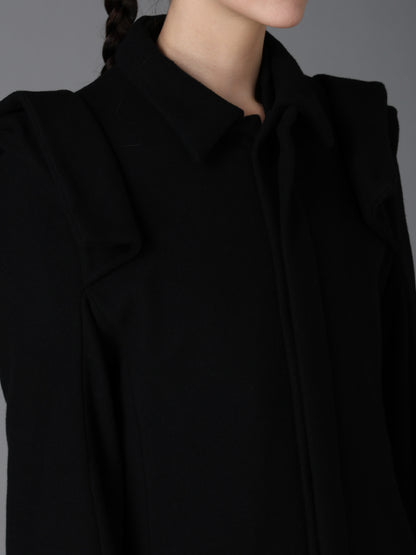 LIGHT MOSSER  PANELED SHOULDER COAT