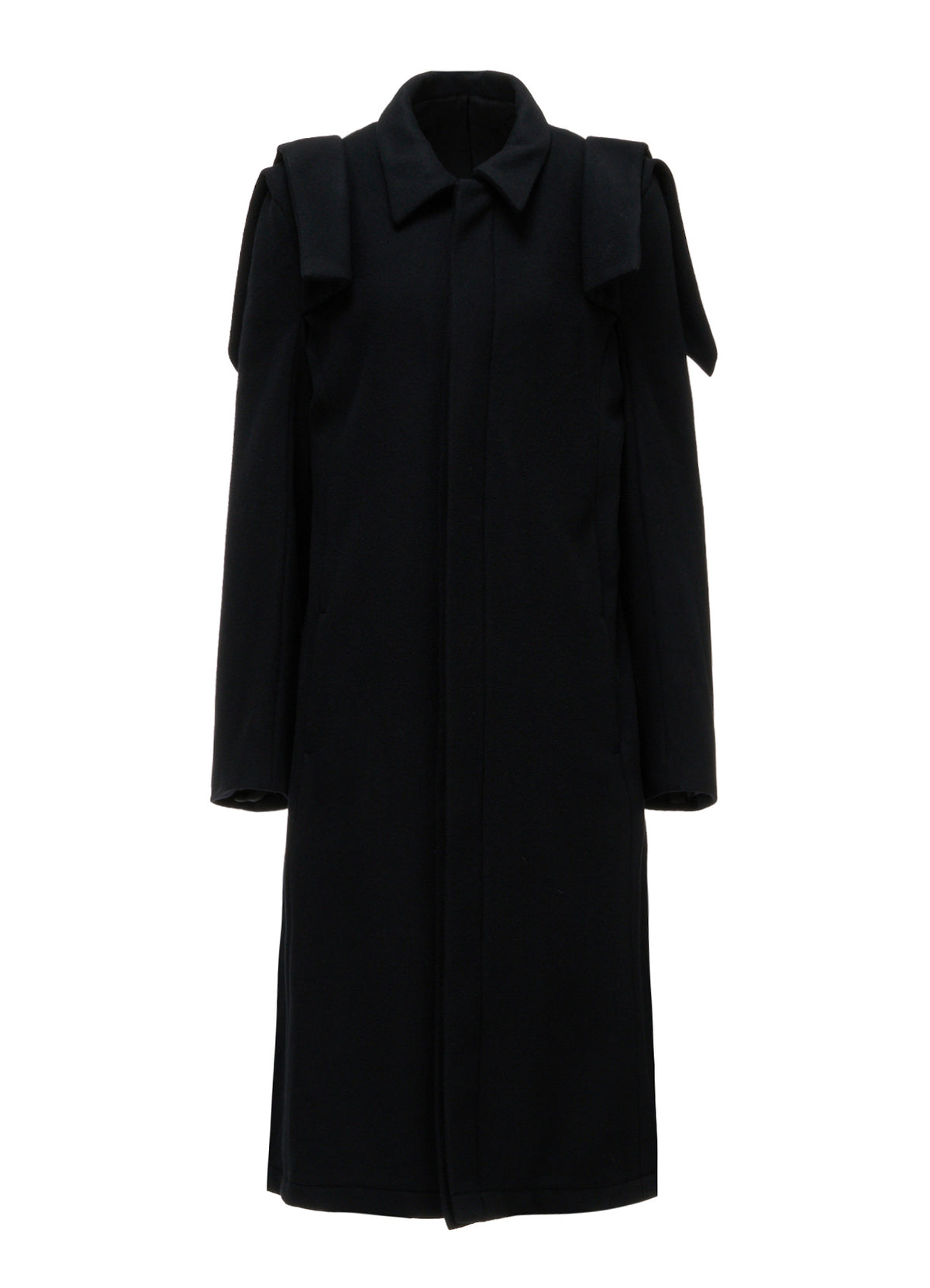 LIGHT MOSSER  PANELED SHOULDER COAT