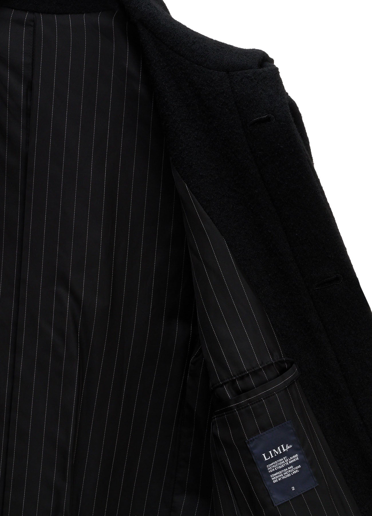 SHRINK SERGE PANELED SHOULDER COAT