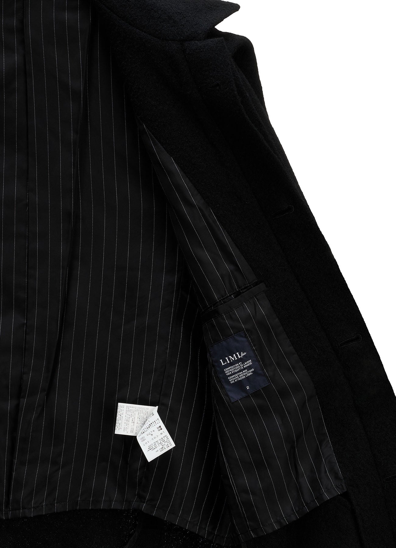 SHRINK SERGE PANELED SHOULDER LONG COAT