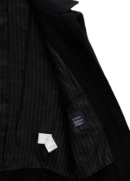 SHRINK SERGE PANELED SHOULDER LONG COAT