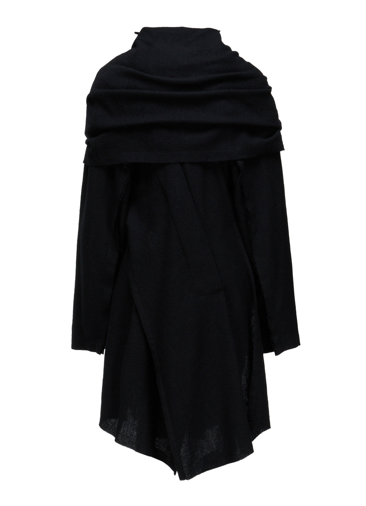 HERRINGBONE SCARF COLLAR COAT