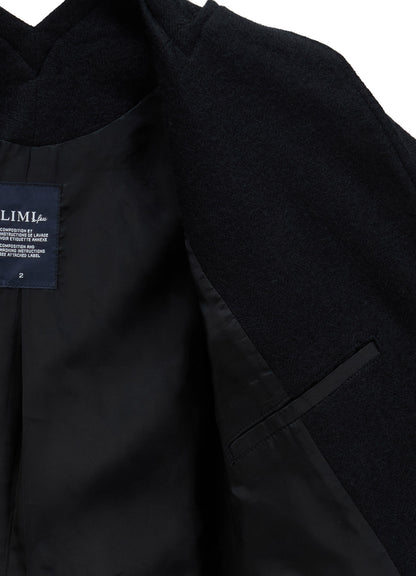 HERRINGBONE SCARF COLLAR COAT