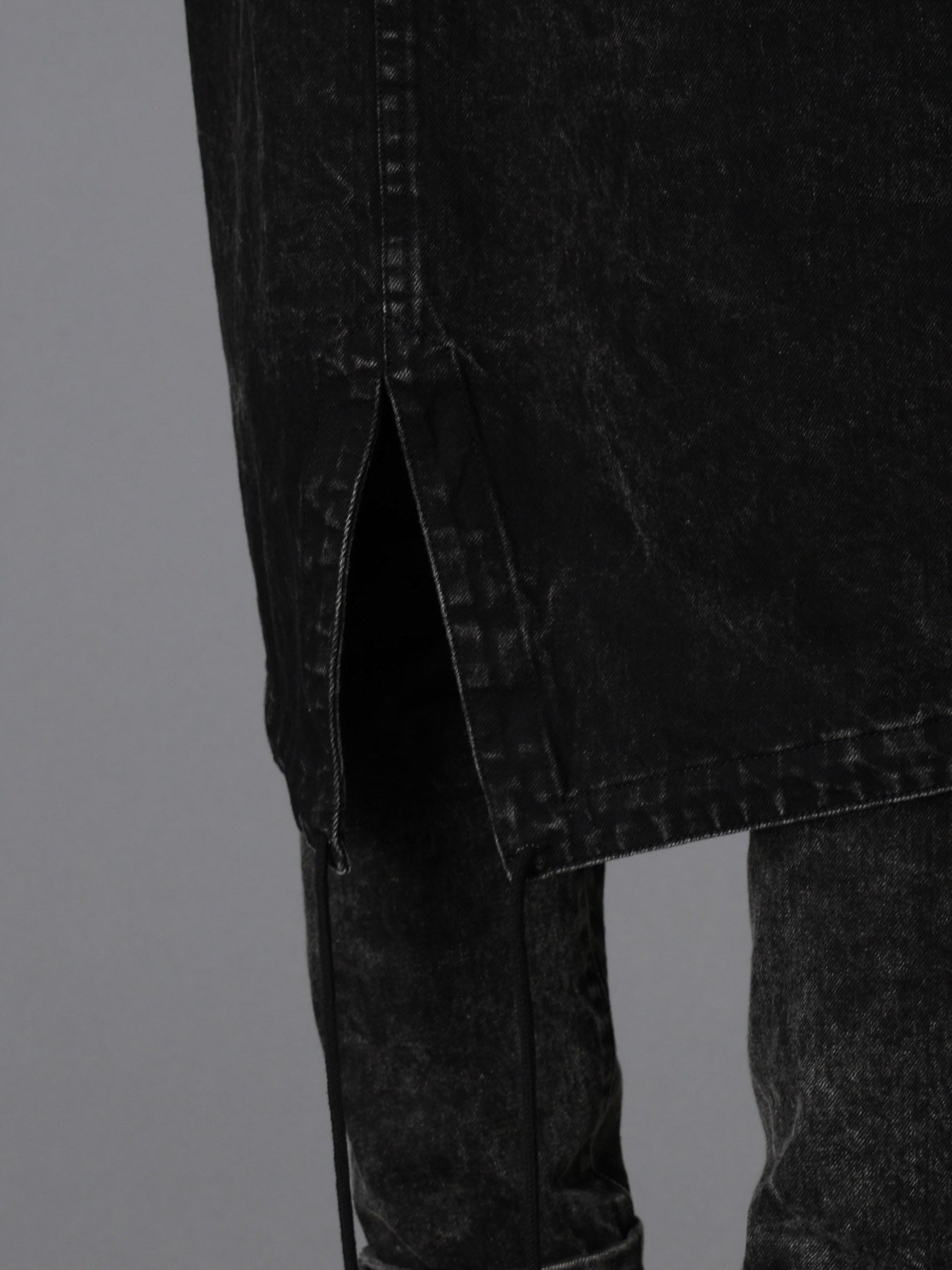 CHEMICAL BLEACHED DENIM MODS COAT – THE SHOP YOHJI YAMAMOTO