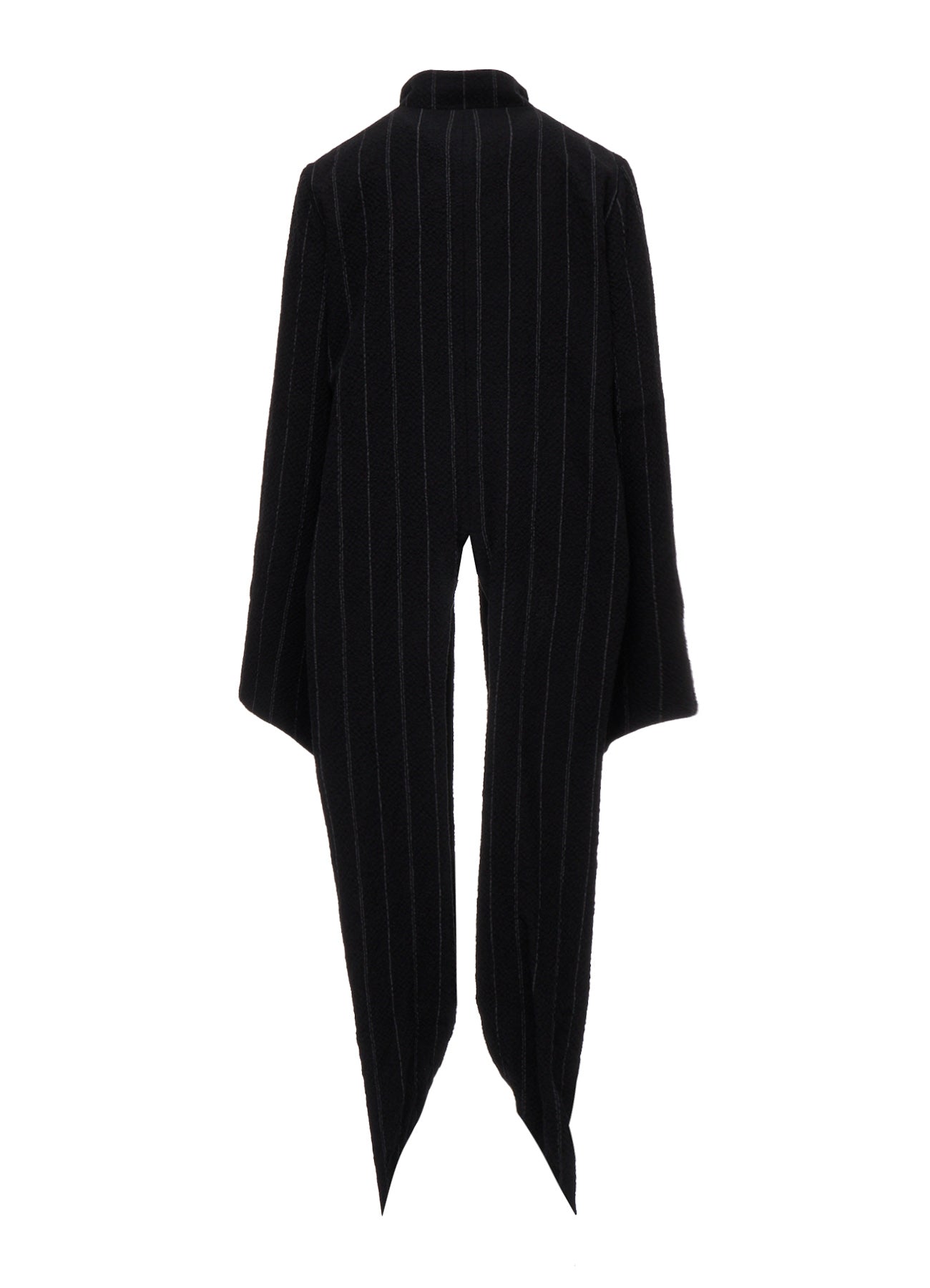 C/W STRIPE  BELTED LONG SLIT COAT
