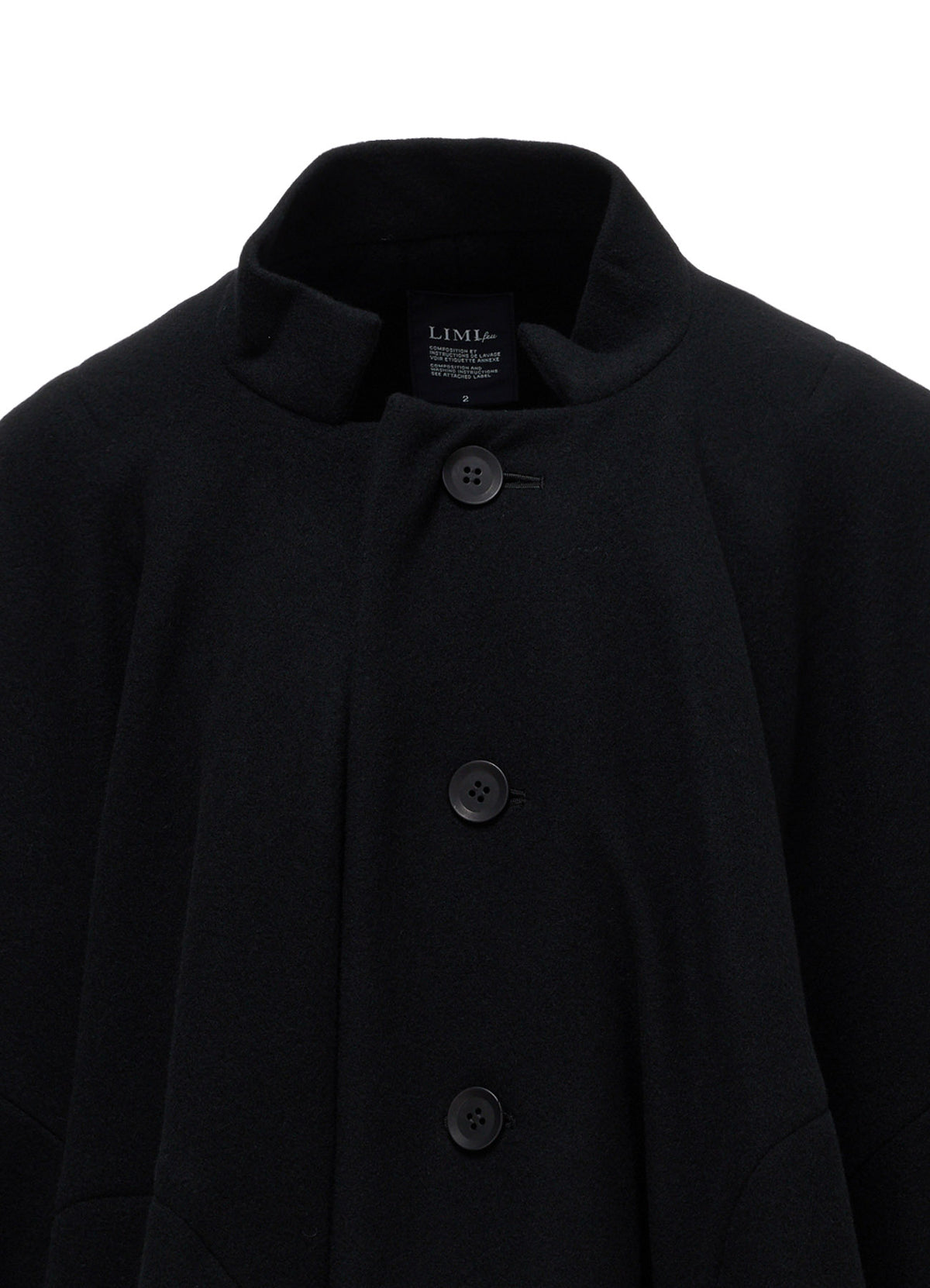 LIGHT MOSSER  STAND COLLAR SHORT COAT