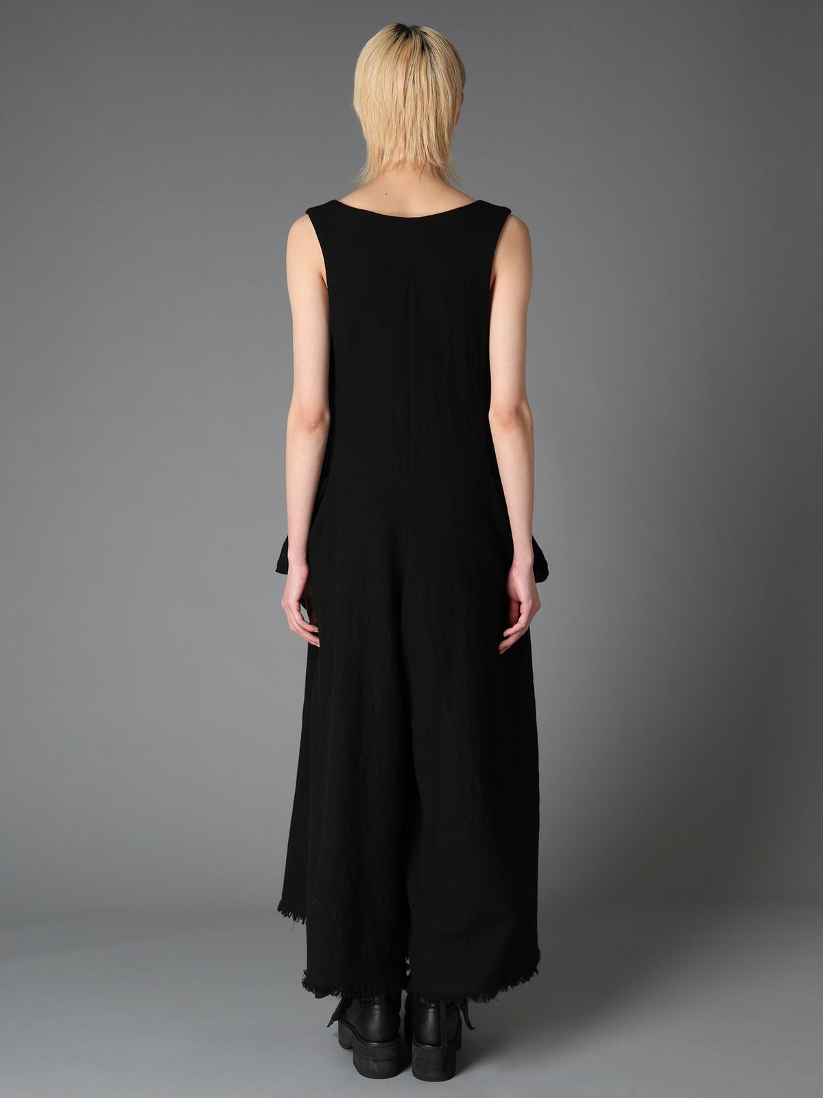 LIGHT SERGE A DRAPED POCKET JUMPSUIT