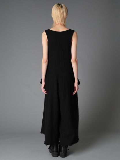 LIGHT SERGE A DRAPED POCKET JUMPSUIT